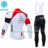 Radbekleidung Radtrikot Langarm + Lang Trägerhose 2020 IAM Cycling Winter Thermal Fleece N001